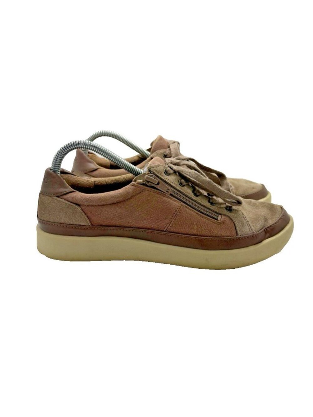 Vionic Mayra Women's Sneakers Shoes Sz 8 US Brown Canvas Suede Comfort Casual